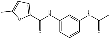 2-Furancarboxamide,N-[3-(acetylamino)phenyl]-5-methyl-(9CI) Struktur