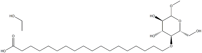 ETHOXYLATED (20 MOLES) METHYL GLUCOSIDE SESQUISTEARATE Struktur