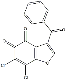 3-benzoyl-6,7-dichloro-1-benzofuran-4,5-dione Struktur