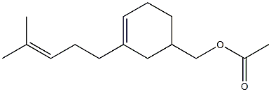 3(或4)-(4-甲基-3-戊烯基)-3-環(huán)己烯-1-甲醇乙酸酯 結(jié)構(gòu)式