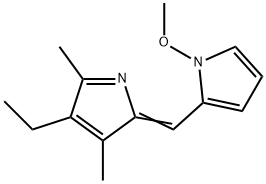 1H-Pyrrole,2-[(4-ethyl-3,5-dimethyl-2H-pyrrol-2-ylidene)methyl]-1-methoxy-(9CI) Struktur