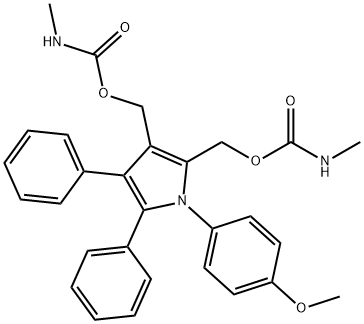 1H-Pyrrole-2,3-dimethanol, 1- (4-methoxyphenyl)-4,5-diphenyl-, bis(met hylcarbamate) (ester) Struktur