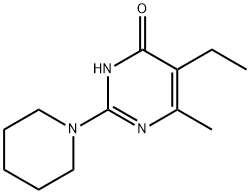 4(1H)-Pyrimidinone,5-ethyl-6-methyl-2-(1-piperidinyl)-(9CI) Struktur