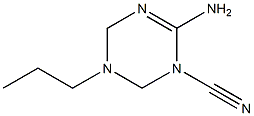 1,3,5-Triazin-2-amine,1-cyano-1,4,5,6-tetrahydro-5-propyl-(9CI) Struktur