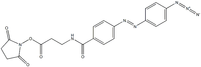 N-(4-(4-azidophenylazo)benzoyl)-3-aminopropyl-N'-oxysuccinimide ester Struktur