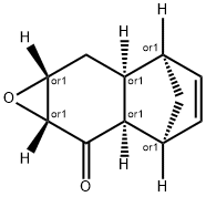 3,6-Methanonaphth[2,3-b]oxiren-2(1aH)-one,2a,3,6,6a,7,7a-hexahydro-,(1aR,2aR,3S,6R,6aS,7aR)-rel-(9CI) Struktur