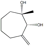 1,2-Cycloheptanediol, 1-methyl-3-methylene-, (1R,2S)-rel- (9CI) Struktur