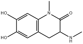 2(1H)-Quinolinone,3,4-dihydro-6,7-dihydroxy-1-methyl-3-(methylamino)-(9CI) Struktur