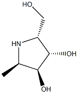 3,4-Pyrrolidinediol,2-(hydroxymethyl)-5-methyl-,(2R,3S,4S,5R)-rel-(9CI) Struktur