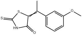 5-(3-Methoxy-α-methylbenzylidene)-2-thioxothiazolidin-4-one Struktur