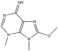 6H-Purin-6-imine,3,9-dihydro-8-methoxy-3,9-dimethyl-(9CI) Struktur