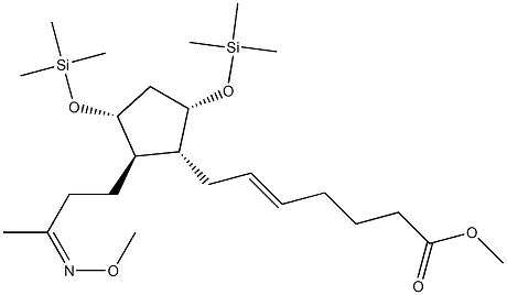 7-[(1R)-2β-[3-(Methoxyimino)butyl]-3α,5α-bis[(trimethylsilyl)oxy]cyclopentan-1α-yl]-5-heptenoic acid methyl ester Struktur