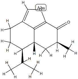 3,4,5,5aα,6,7-Hexahydro-7α-methyl-5α-isopropyl-8H-naphtho[1,8-bc]furan-8-one Struktur