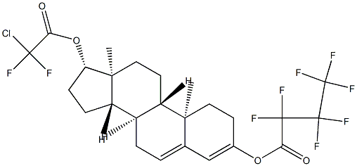 Androsta-3,5-diene-3,17β-diol 17-(chlorodifluoroacetate)3-(heptafluorobutyrate) Struktur