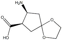 1,4-Dioxaspiro[4.4]nonane-7-carboxylicacid,8-amino-,(7R,8S)-rel-(9CI) Struktur