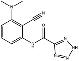 1H-Tetrazole-5-carboxamide,N-[2-cyano-3-(dimethylamino)phenyl]-(9CI) Struktur