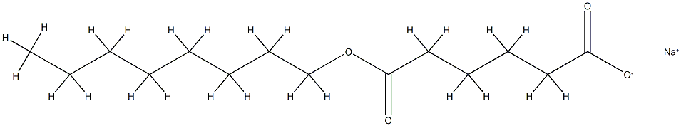 Adipic acid 1-octyl 6-sodium salt Struktur