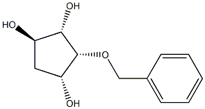 1,2,4-Cyclopentanetriol, 3-(phenylmethoxy)-, (1R,2S,3R,4R)-rel- (9CI) Struktur