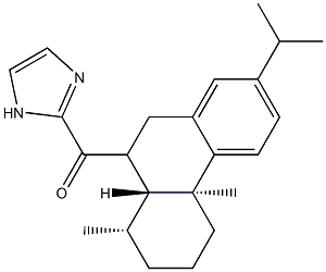 1H-Imidazol-2-yl[(4bS)-4b,5,6,7,8,8aβ,9,10-octahydro-4bα,8α-dimethyl-2-(1-methylethyl)phenanthren-9-yl] ketone Struktur