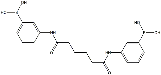 N,N'-bis(3-(dihydroxylborylbenzene))adipamide Struktur