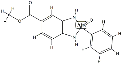 methyl 8-oxo-8-phenyl-7,9-diaza-8$l^{5}-phosphabicyclo[4.3.0]nona-2,4, 10-triene-3-carboxylate Struktur