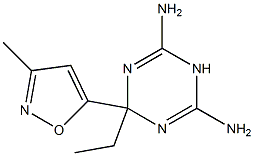 1,3,5-Triazine-2,4-diamine,6-ethyl-1,6-dihydro-6-(3-methyl-5-isoxazolyl)-(9CI) Struktur