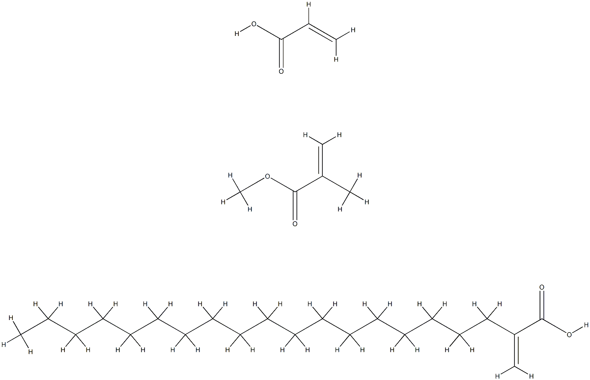 2-Propenoic acid, 2-methyl-, methyl ester, polymer with octadecyl 2-propenoate and 2-propenoic acid Struktur