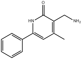 2(1H)-Pyridinone,3-(aminomethyl)-4-methyl-6-phenyl-(9CI) Struktur