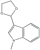 1H-Indole,3-(1,3-dioxolan-2-yl)-1-methyl-(9CI) Struktur