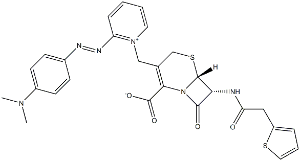 pyridine-2-azo-4-dimethylaniline cephalosporin Struktur