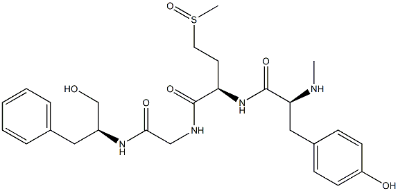 N-Methyl-L-Tyr-4-(methylsulfinyl)-D-Abu-Gly-[(S)-1-(hydroxymethyl)-2-phenylethyl]-NH2 Struktur