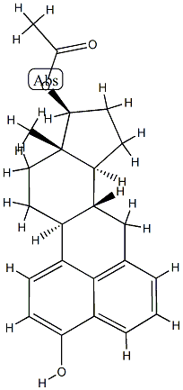 benzo(d,e)estra-1,3,5(10)-triene-3,17 beta-diol 17-acetate Struktur