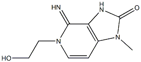 2H-Imidazo[4,5-c]pyridin-2-one,1,3,4,5-tetrahydro-5-(2-hydroxyethyl)-4-imino-1-methyl-(9CI) Struktur