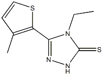 3H-1,2,4-Triazole-3-thione,4-ethyl-2,4-dihydro-5-(3-methyl-2-thienyl)-(9CI) Struktur