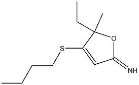 2(5H)-Furanimine,4-(butylthio)-5-ethyl-5-methyl-(9CI) Struktur