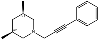 Piperidine, 3,5-dimethyl-1-(3-phenyl-2-propynyl)-, (3R,5S)-rel- (9CI) Struktur