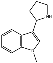 1H-Indole,1-methyl-3-(2-pyrrolidinyl)-(9CI) Struktur