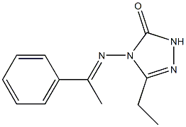 3H-1,2,4-Triazol-3-one,5-ethyl-2,4-dihydro-4-[(1-phenylethylidene)amino]-(9CI) Struktur