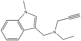 1H-Indole-3-methanamine,N-ethyl-1-methyl-N-2-propynyl-(9CI) Struktur