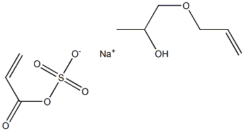 2-Propenoic acid, polymer with 2-hydroxy-3-(2-propenyloxy)-1-propanesulfonic acid monosodium salt Struktur