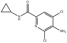 2-Pyridinecarboxamide,5-amino-4,6-dichloro-N-cyclopropyl-(9CI) Struktur