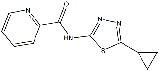 2-Pyridinecarboxamide,N-(5-cyclopropyl-1,3,4-thiadiazol-2-yl)-(9CI) Struktur