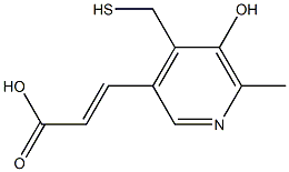 2-Propenoicacid,3-[5-hydroxy-4-(mercaptomethyl)-6-methyl-3-pyridinyl]-(9CI) Struktur