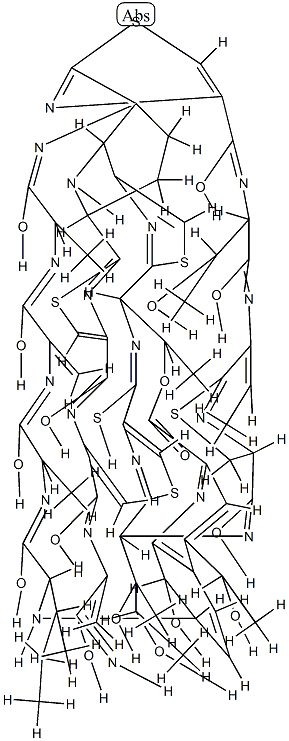 (+)-26'-Deoxo-1',2'-dihydro-26'-thioxothiostrepton Struktur