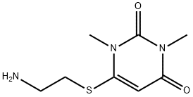 2,4(1H,3H)-Pyrimidinedione,6-[(2-aminoethyl)thio]-1,3-dimethyl-(9CI) Struktur