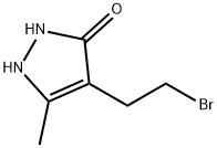 3H-Pyrazol-3-one,4-(2-bromoethyl)-1,2-dihydro-5-methyl-(9CI) Struktur