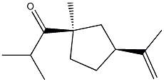 1-Propanone,2-methyl-1-[(1R,3S)-1-methyl-3-(1-methylethenyl)cyclopentyl]-(9CI) Struktur