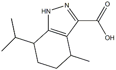 1H-Indazole-3-carboxylicacid,4,5,6,7-tetrahydro-4-methyl-7-(1-methylethyl)-(9CI) Struktur