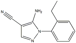 1H-Pyrazole-4-carbonitrile,5-amino-1-(2-ethylphenyl)-(9CI) Struktur