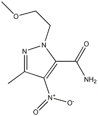 1H-Pyrazole-5-carboxamide,1-(2-methoxyethyl)-3-methyl-4-nitro-(9CI) Struktur